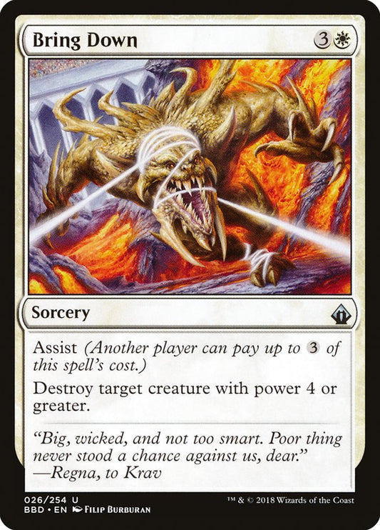 This Is An Image Of The Magic The Gathering Card Bring Down From The Set Battlebond - Designed By Artist Filip Burburan