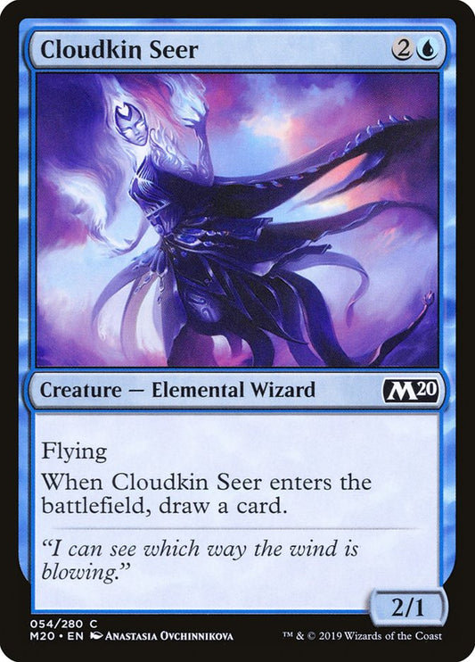 This Is An Image Of The Magic The Gathering Card Cloudkin Seer From The Set Ravnica: Clue Edition - Designed By Artist Anastasia Ovchinnikova