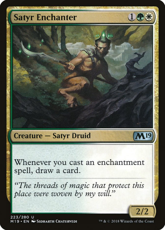 This Is An Image Of The Magic The Gathering Card Satyr Enchanter From The Set Commander Masters - Designed By Artist Sidharth Chaturvedi