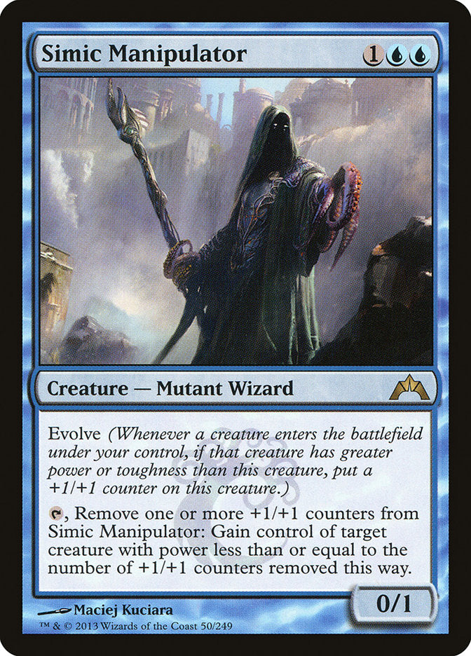 This Is An Image Of The Magic The Gathering Card Simic Manipulator From The Set Gatecrash - Designed By Artist Maciej Kuciara