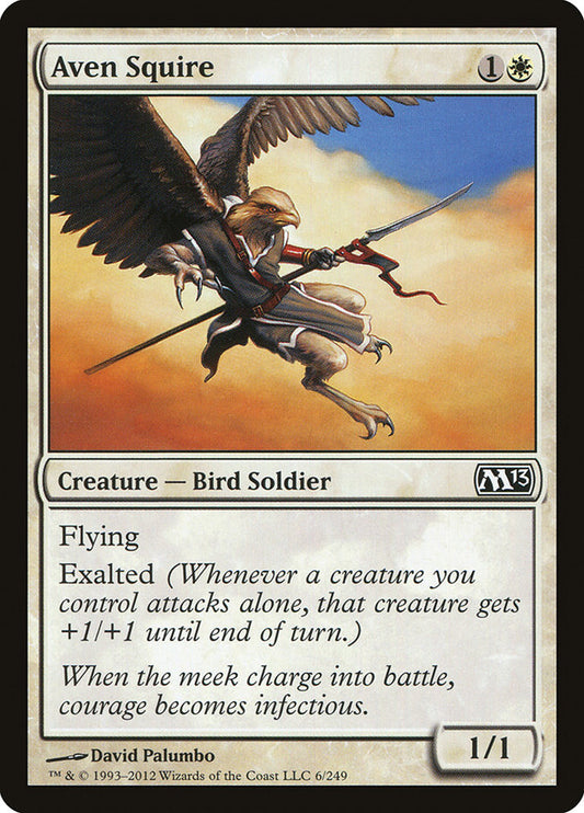 This Is An Image Of The Magic The Gathering Card Aven Squire From The Set Magic 2013 - Designed By Artist David Palumbo