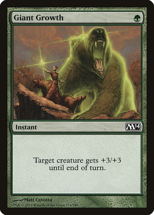 This Is An Image Of The Magic The Gathering Card Giant Growth From The Set Foundations - Designed By Artist Matt Cavotta