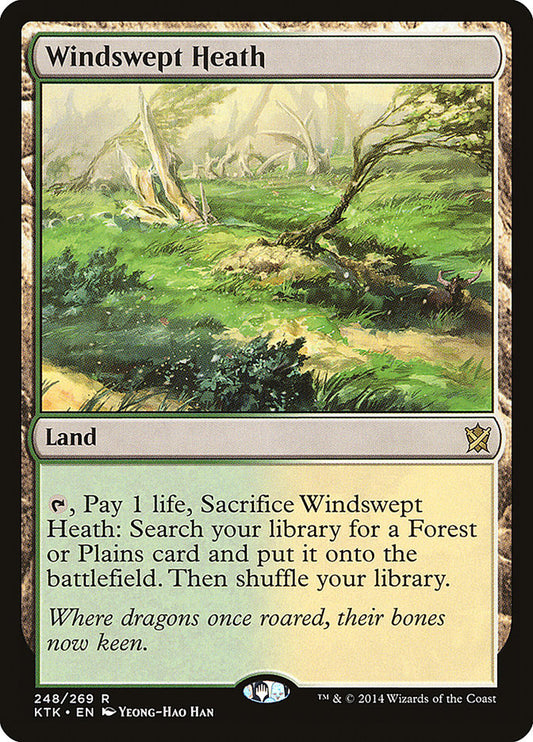 This Is An Image Of The Magic The Gathering Card Windswept Heath From The Set Modern Horizons 3 - Designed By Artist Alexander Forssberg