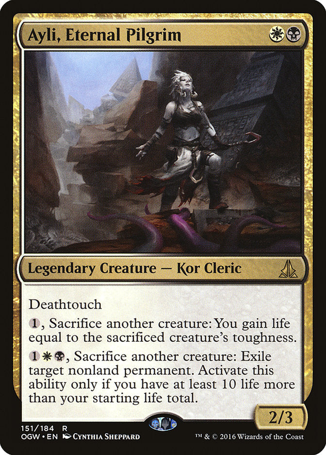 This Is An Image Of The Magic The Gathering Card Ayli, Eternal Pilgrim From The Set Foundations - Designed By Artist Cynthia Sheppard