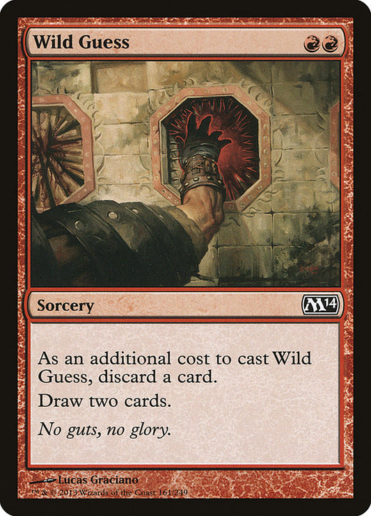 This Is An Image Of The Magic The Gathering Card Wild Guess From The Set Magic 2014 - Designed By Artist Lucas Graciano