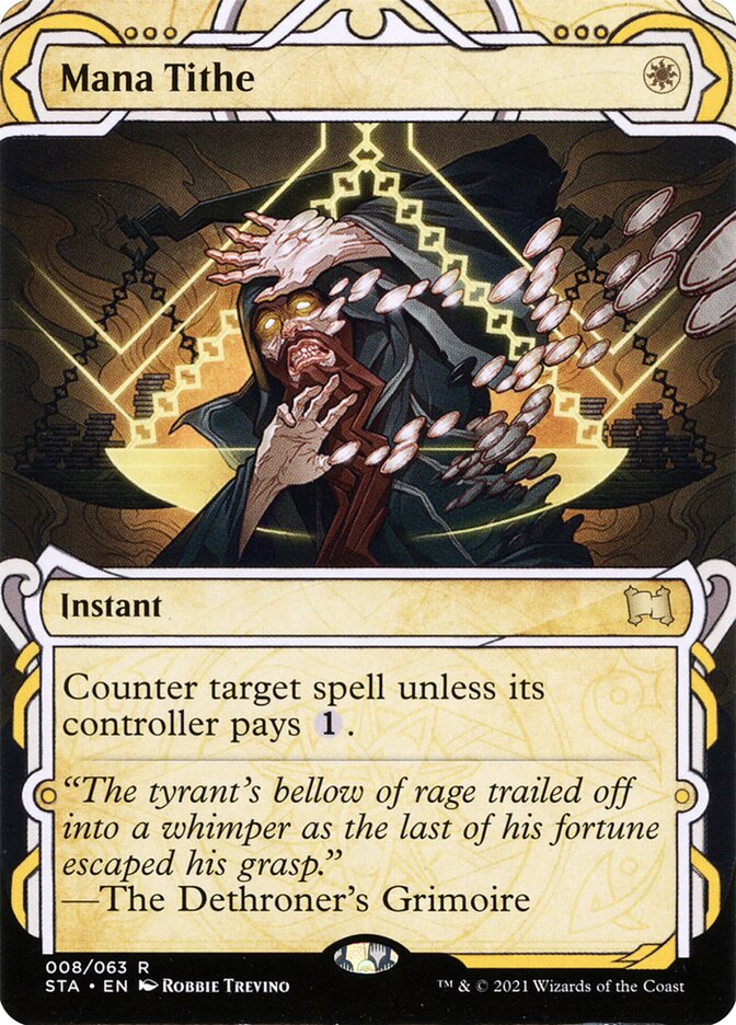 This Is An Image Of The Magic The Gathering Card Mana Tithe From The Set Time Spiral Remastered - Designed By Artist Martina Pilcerova
