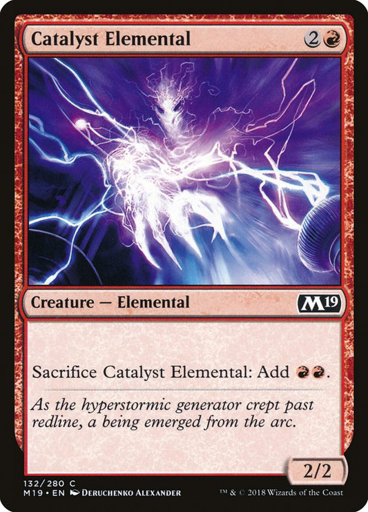This Is An Image Of The Magic The Gathering Card Catalyst Elemental From The Set Core Set 2019 - Designed By Artist Deruchenko Alexander
