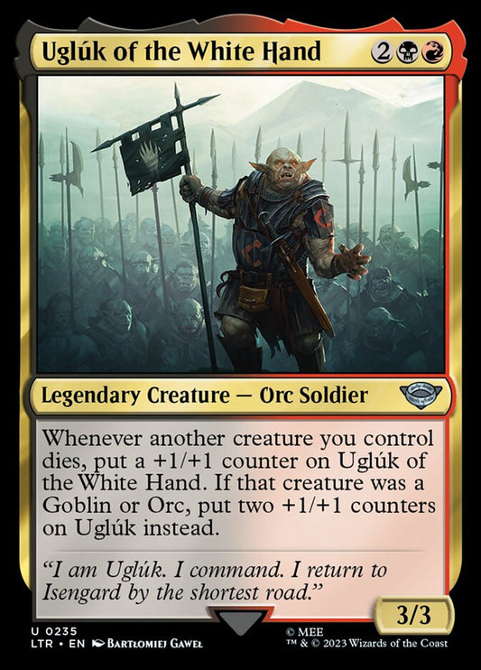 This Is An Image Of The Magic The Gathering Card Uglúk of the White Hand From The Set The Lord of the Rings: Tales of Middle-earth - Designed By Artist Bartłomiej Gaweł