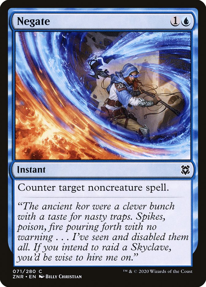 This Is An Image Of The Magic The Gathering Card Negate From The Set Foundations - Designed By Artist Magali Villeneuve