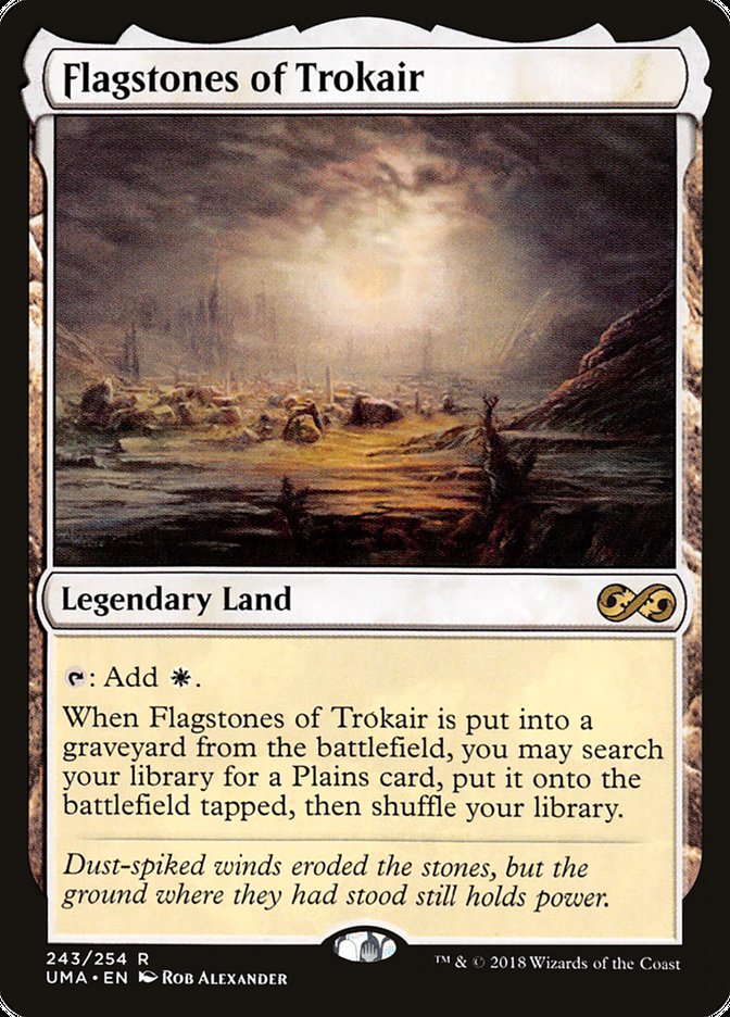 This Is An Image Of The Magic The Gathering Card Flagstones of Trokair From The Set Time Spiral Remastered - Designed By Artist Rob Alexander