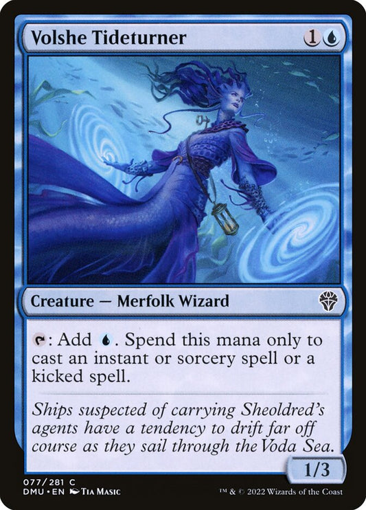 This Is An Image Of The Magic The Gathering Card Volshe Tideturner From The Set Dominaria United - Designed By Artist Tia Masic