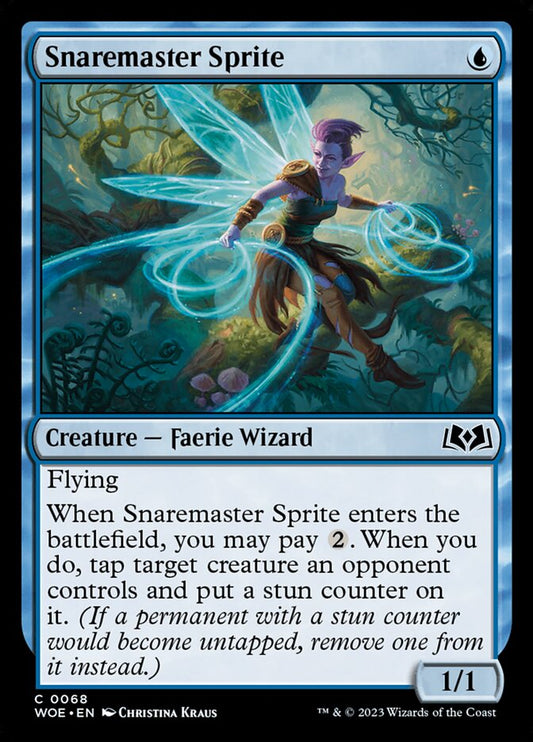 This Is An Image Of The Magic The Gathering Card Snaremaster Sprite From The Set Wilds of Eldraine - Designed By Artist Christina Kraus