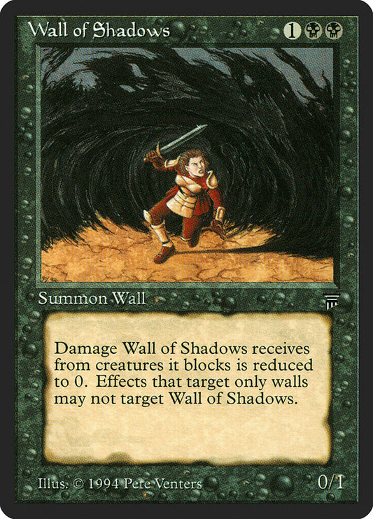 This Is An Image Of The Magic The Gathering Card Wall of Shadows From The Set Chronicles - Designed By Artist Pete Venters