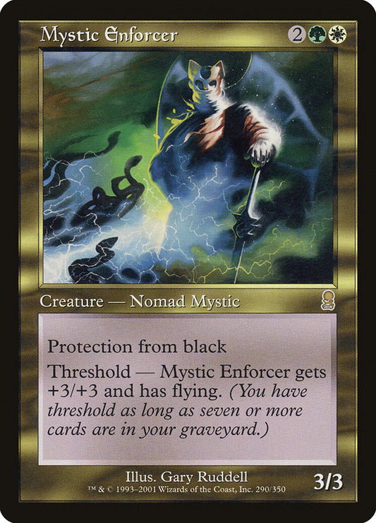 This Is An Image Of The Magic The Gathering Card Mystic Enforcer From The Set Dominaria Remastered - Designed By Artist Gary Ruddell