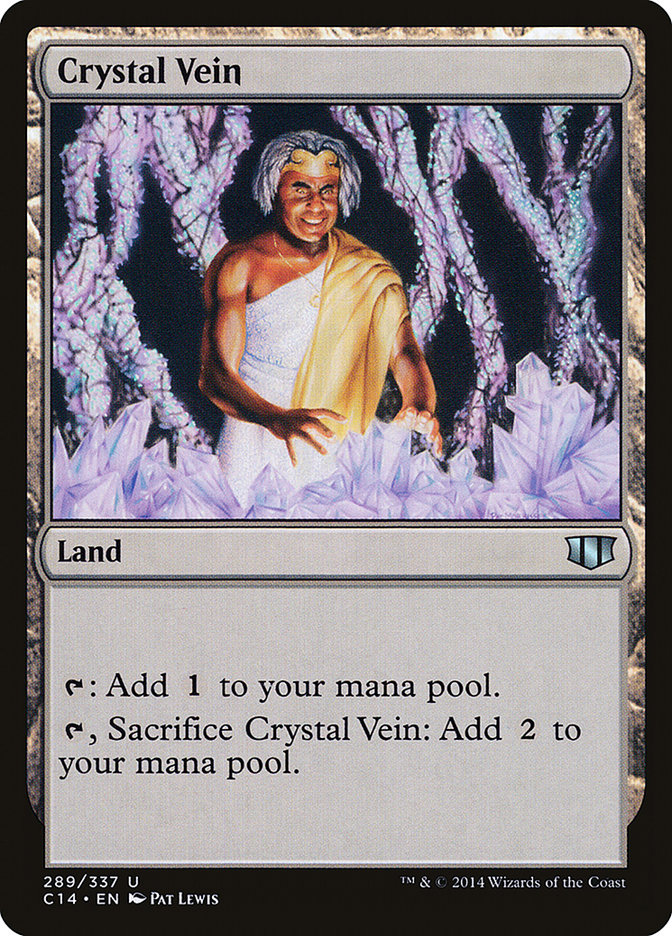 This Is An Image Of The Magic The Gathering Card Crystal Vein From The Set Commander Anthology - Designed By Artist Pat Lewis