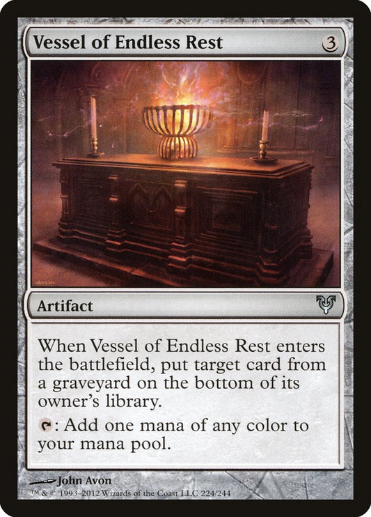 This Is An Image Of The Magic The Gathering Card Vessel of Endless Rest From The Set Ultimate Masters - Designed By Artist John Avon