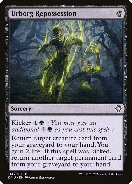 This Is An Image Of The Magic The Gathering Card Urborg Repossession From The Set Dominaria United - Designed By Artist Cristi Balanescu