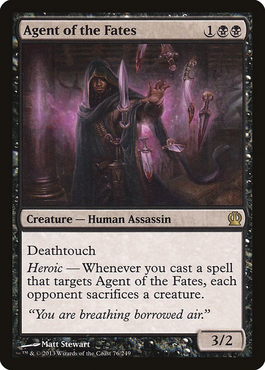 This Is An Image Of The Magic The Gathering Card Agent of the Fates From The Set Theros - Designed By Artist Matt Stewart