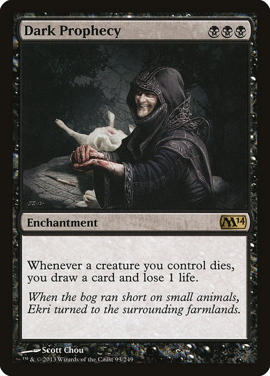 This Is An Image Of The Magic The Gathering Card Dark Prophecy From The Set Magic 2014 - Designed By Artist Scott Chou