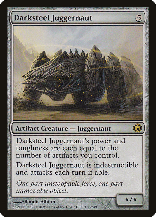 This Is An Image Of The Magic The Gathering Card Darksteel Juggernaut From The Set Commander 2018 - Designed By Artist Randis Albion