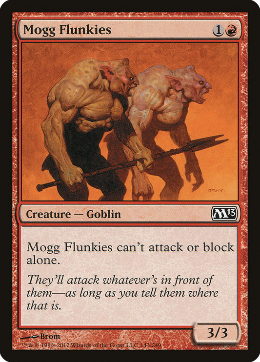 This Is An Image Of The Magic The Gathering Card Mogg Flunkies From The Set Masters 25 - Designed By Artist Brom