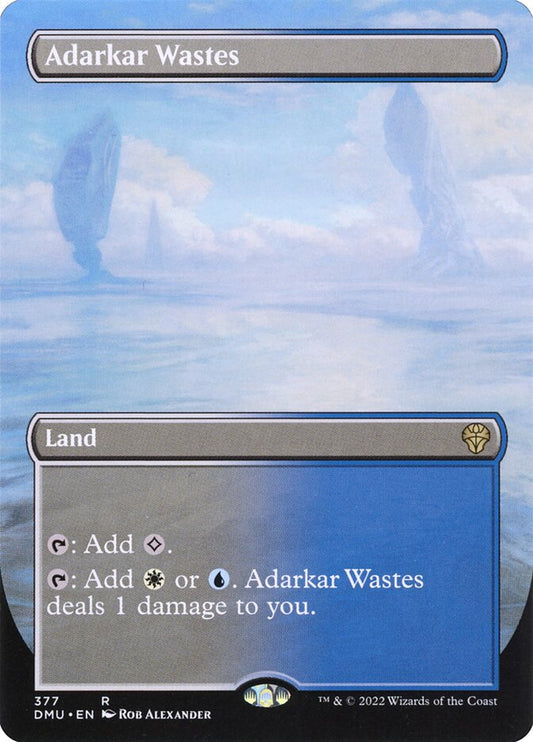 This Is An Image Of The Magic The Gathering Card Adarkar Wastes From The Set Tarkir: Dragonstorm Commander - Designed By Artist Piotr Dura
