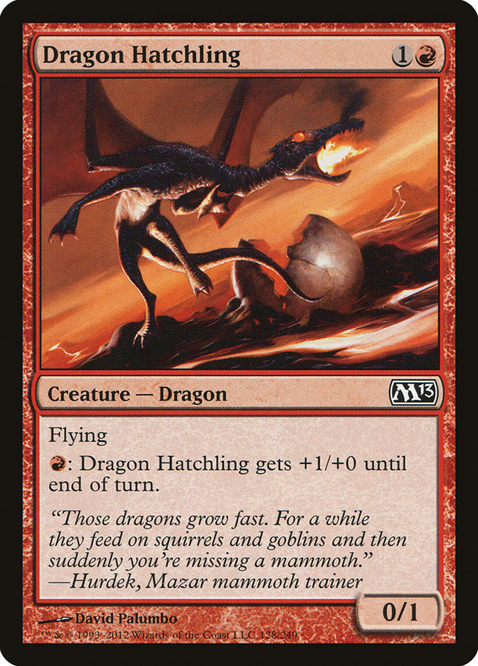 This Is An Image Of The Magic The Gathering Card Dragon Hatchling From The Set Jumpstart - Designed By Artist David Palumbo