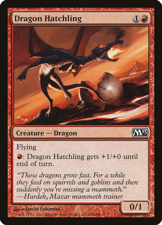 This Is An Image Of The Magic The Gathering Card Dragon Hatchling From The Set Jumpstart - Designed By Artist David Palumbo