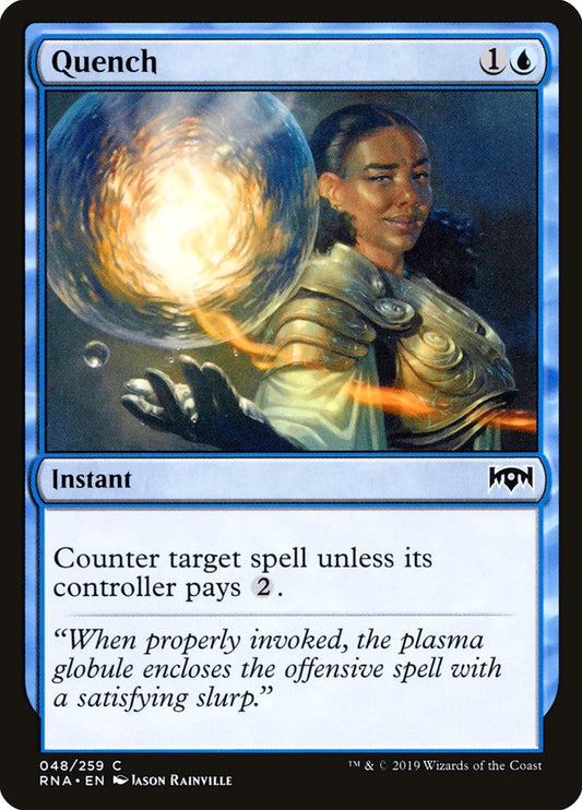 This Is An Image Of The Magic The Gathering Card Quench From The Set Ravnica Remastered - Designed By Artist Jason Rainville