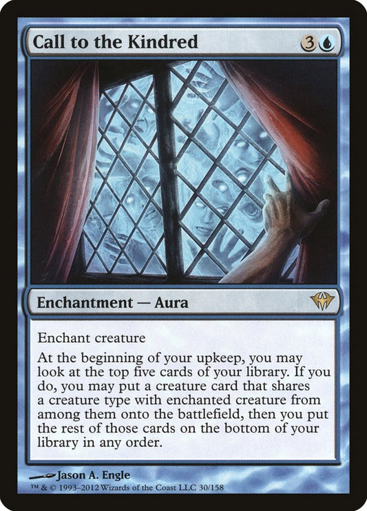 This Is An Image Of The Magic The Gathering Card Call to the Kindred From The Set Dark Ascension - Designed By Artist Jason A. Engle