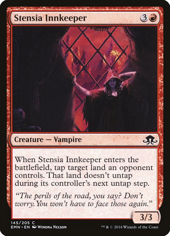 This Is An Image Of The Magic The Gathering Card Stensia Innkeeper From The Set Eldritch Moon - Designed By Artist Winona Nelson