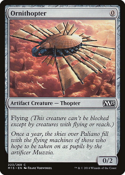 This Is An Image Of The Magic The Gathering Card Ornithopter From The Set Dominaria Remastered - Designed By Artist Franz Vohwinkel