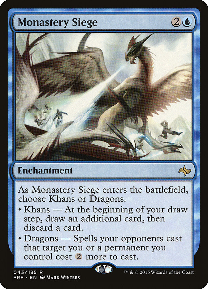 This Is An Image Of The Magic The Gathering Card Monastery Siege From The Set Commander 2017 - Designed By Artist Mark Winters