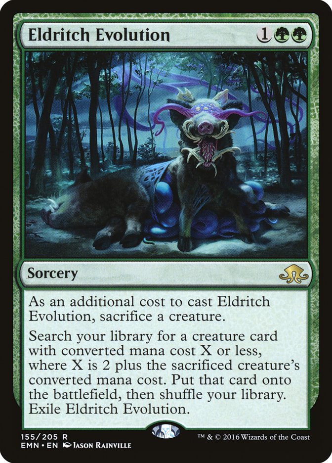 This Is An Image Of The Magic The Gathering Card Eldritch Evolution From The Set Innistrad Remastered - Designed By Artist Jason Rainville
