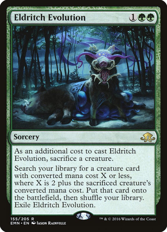 This Is An Image Of The Magic The Gathering Card Eldritch Evolution From The Set Innistrad Remastered - Designed By Artist Jason Rainville