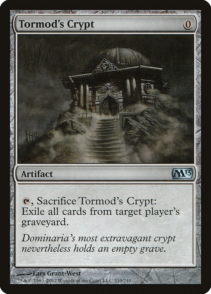 This Is An Image Of The Magic The Gathering Card Tormod's Crypt From The Set Dominaria Remastered - Designed By Artist Lars Grant-West