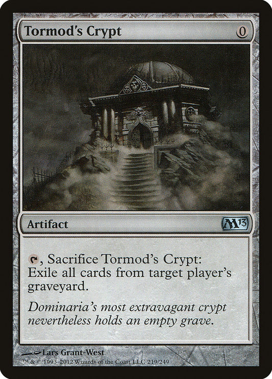 This Is An Image Of The Magic The Gathering Card Tormod's Crypt From The Set Dominaria Remastered - Designed By Artist Lars Grant-West