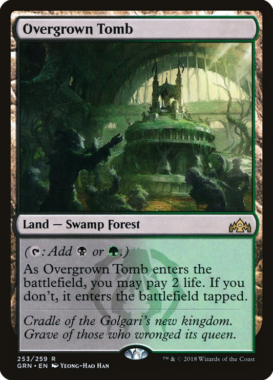 This Is An Image Of The Magic The Gathering Card Overgrown Tomb From The Set Ravnica Remastered - Designed By Artist Rob Alexander