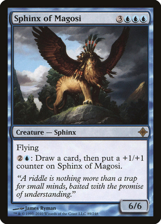 This Is An Image Of The Magic The Gathering Card Sphinx of Magosi From The Set Welcome Deck 2017 - Designed By Artist James Ryman