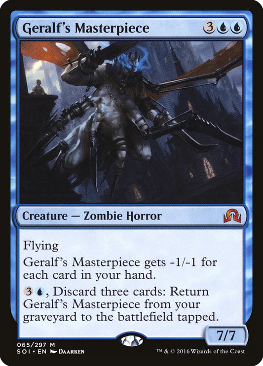 This Is An Image Of The Magic The Gathering Card Geralf's Masterpiece From The Set Shadows over Innistrad - Designed By Artist Daarken