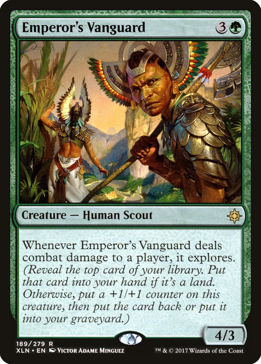 This Is An Image Of The Magic The Gathering Card Emperor's Vanguard From The Set Ixalan - Designed By Artist Victor Adame Minguez