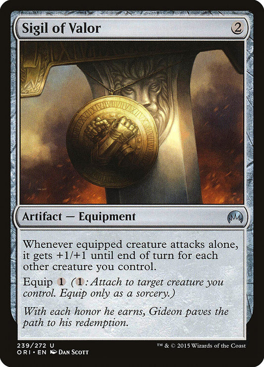 This Is An Image Of The Magic The Gathering Card Sigil of Valor From The Set Magic Origins - Designed By Artist Dan Murayama Scott