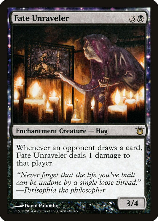 This Is An Image Of The Magic The Gathering Card Fate Unraveler From The Set Duskmourn: House of Horror Commander - Designed By Artist David Palumbo
