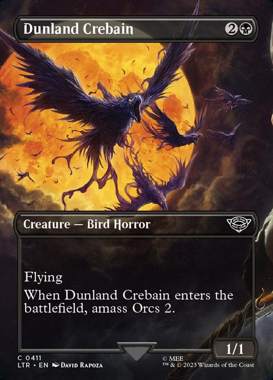 This Is An Image Of The Magic The Gathering Card Dunland Crebain From The Set The Lord of the Rings: Tales of Middle-earth - Designed By Artist Alexander Ostrowski