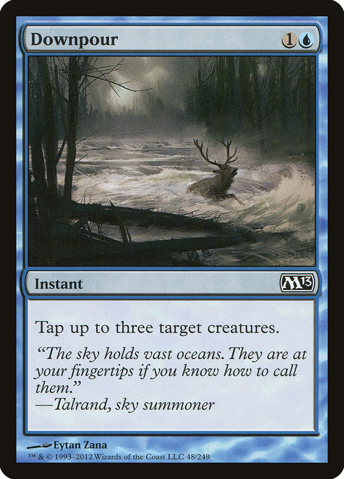 This Is An Image Of The Magic The Gathering Card Downpour From The Set Magic 2013 - Designed By Artist Eytan Zana