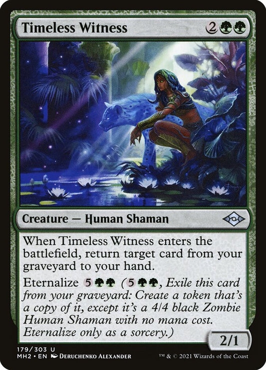 This Is An Image Of The Magic The Gathering Card Timeless Witness From The Set Tarkir: Dragonstorm Commander - Designed By Artist Deruchenko Alexander