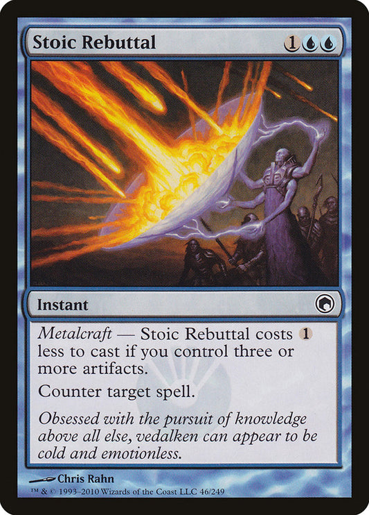 This Is An Image Of The Magic The Gathering Card Stoic Rebuttal From The Set Modern Masters 2015 - Designed By Artist Chris Rahn