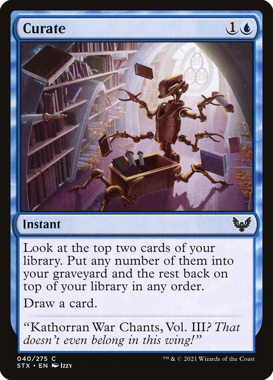 This Is An Image Of The Magic The Gathering Card Curate From The Set Murders at Karlov Manor Commander - Designed By Artist Ryan Valle