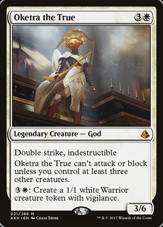 This Is An Image Of The Magic The Gathering Card Oketra the True From The Set Amonkhet - Designed By Artist Chase Stone