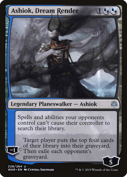 This Is An Image Of The Magic The Gathering Card Ashiok, Dream Render From The Set War of the Spark - Designed By Artist Cynthia Sheppard